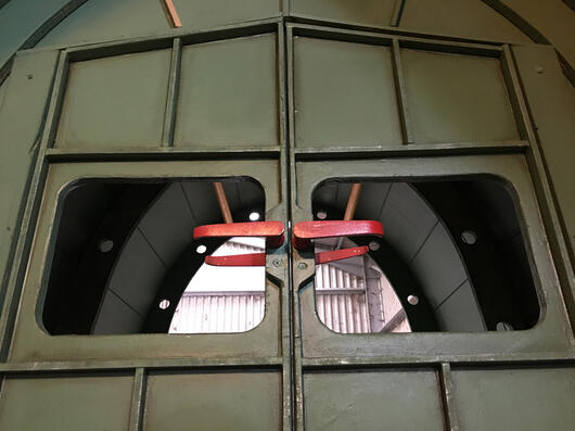 Lancaster Bomber Set Build - fire doors before glass